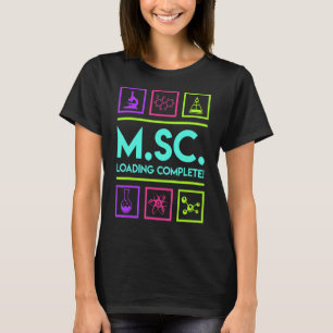 Camiseta Mestrados com grau de carga completa de mestrado e