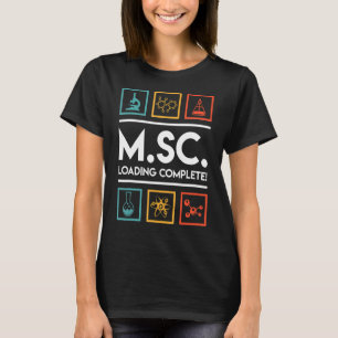 Camiseta Mestrados com grau de carga completa de mestrado e