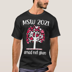 Camiseta MESTRADOS de graduação do MSW 2021 Social Worker
