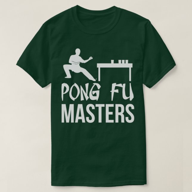 Camiseta Mestrados De Pong Fu De Vestuário Da Equipe De Bee (Frente do Design)