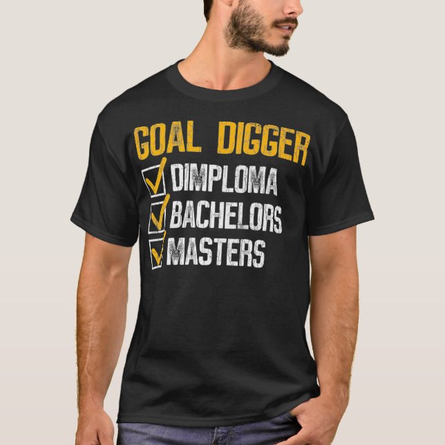Camiseta Mestrados Engraçados de Digger Funny Graphic Premi (Frente)