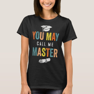 Camiseta Mestrados Para Designs De Grau Para Homens Mulhere