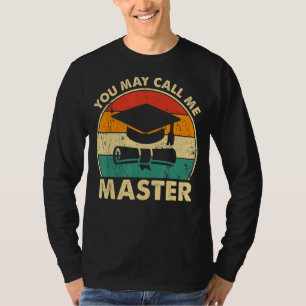 Camiseta Mestrados Para Designs De Grau Para Homens Mulhere