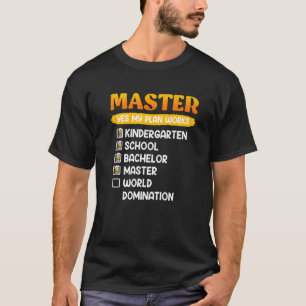 Camiseta Mestrados para Solteiros escolares do jardim de in