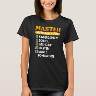 Camiseta Mestrados para Solteiros escolares do jardim de in