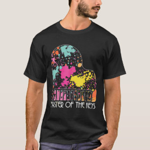 Camiseta Mestre Acústico Musical Do Pianista De Cordas-Chav