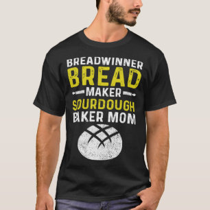 Camiseta Mestre Baker Mãe Pão Vencedor Pão Sourdough
