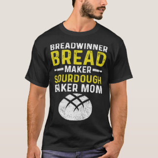 Camiseta Mestre Baker Mãe Pão Vencedor Pão Sourdough