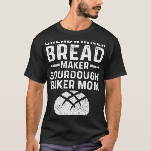 Camiseta Mestre Baker Mãe Pão Vencedor Pão Sourdough