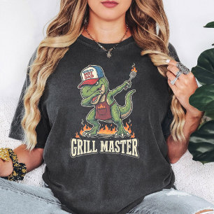 Camiseta Mestre Churrasco Dinossauro Melhor Pai Do Mundo Bb