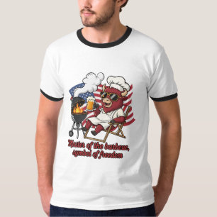 Camiseta Mestre Churrasco do Bisonte Patriótico Bandeira do