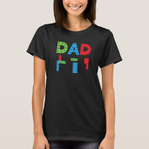 Camiseta Mestre Construtor de Pais do Mens - Pai - Blocos d