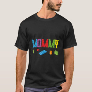 Camiseta Mestre Construtora Mamãe Blocos de Construção Famí