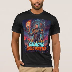 Camiseta Mestre da Churrasqueira Astronauta Galáctica Humor