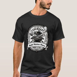 Camiseta Mestre da Churrasqueira Vintage Nome Personalizado