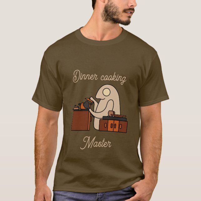 Camiseta Mestre da cozinha do jantar (Frente)