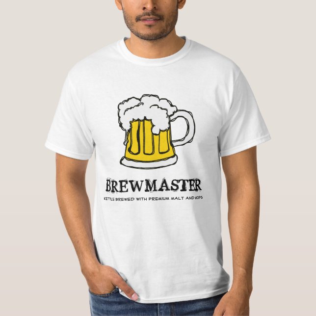 Camiseta Mestre da fermentação - caneca de cerveja da (Frente)