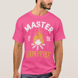 Camiseta Mestre Da Fogueira De Acampamento Ao Ar Livre