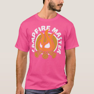 Camiseta Mestre da Fogueira Divertida Fogueira de Acampamen