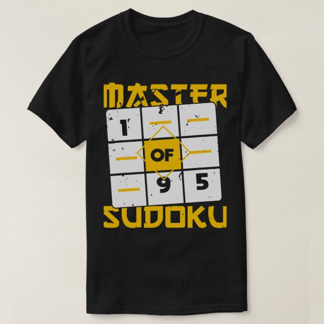 Camiseta Mestre Da Piada De Jogo De Matemática De Sudoku Su (Frente do Design)