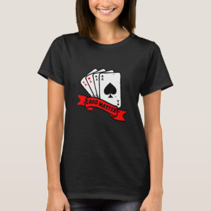Camiseta Mestre de Cartas - Cartas de Jogar Poker Rummy Bla