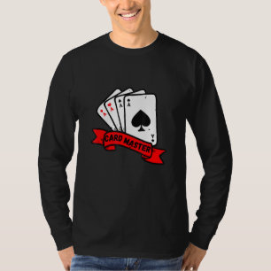 Camiseta Mestre de Cartas - Cartas de Jogar Poker Rummy Bla