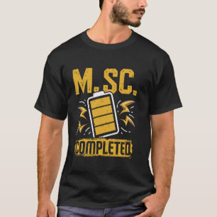 Camiseta Mestre de Ciência M SC CONCLUÍDO Mestrado Engraçad