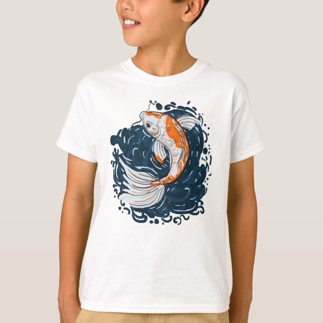 Camiseta Mestre de flexão de água de Koi Fish (Frente)