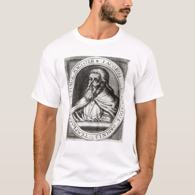 Camiseta Mestre de Jacques de Molay dos cavaleiros Templars (Frente)