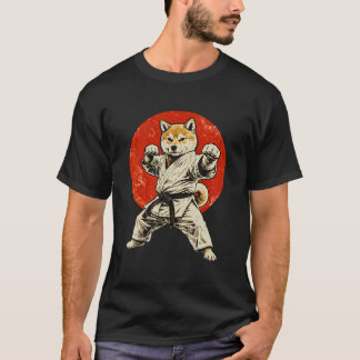 Camiseta Mestre de Karatê Shiba Inu Artes Marciais Engraçad