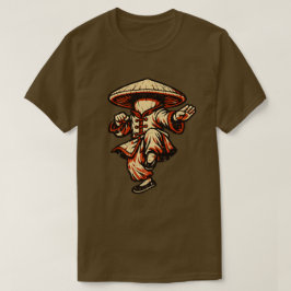 Camiseta Mestre de Kung Fu Cogumelo — Arte Marcial Retro Vi