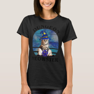 Camiseta Mestre de Masmorra Gato   D20 Jogador de Mesa