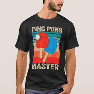 Camiseta Mestre de Ping Pong Jogador de Tênis de Mesa Vinta