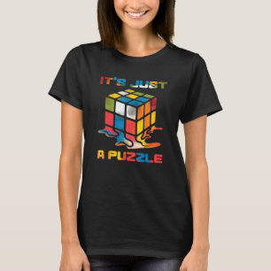Camiseta Mestre de Quebra-Cabeça de Resolução Rápida Cubo M