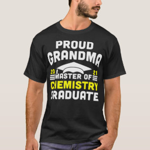 Camiseta Mestre de Química Orgulhosa Vovó Formando 2021 De