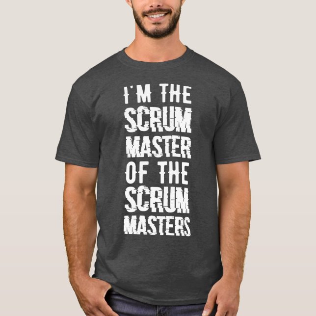 Camiseta Mestre De Scrum De Mestrados De Scrum (Frente)