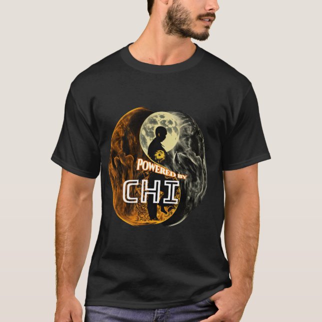 Camiseta Mestre de Tai Chi White Crane Chi Resistência (Frente)