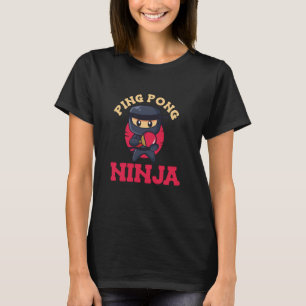 Camiseta Mestre de Tênis de Mesa Ninja de Ping Pong