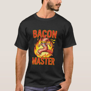 Camiseta Mestre do Bacon Engraçado Bacon Crocante