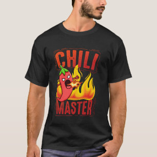 Camiseta Mestre do Chili Fogo Especiaria Calor Chamas Diver
