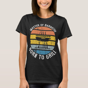 Camiseta Mestre do Nascer de Barbecue para Grill do CHURRAS