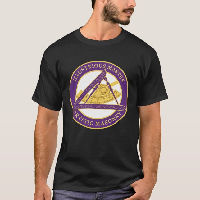 Camiseta Mestre Ilustrista Mason Cryptic Masonry York Rite (Frente)