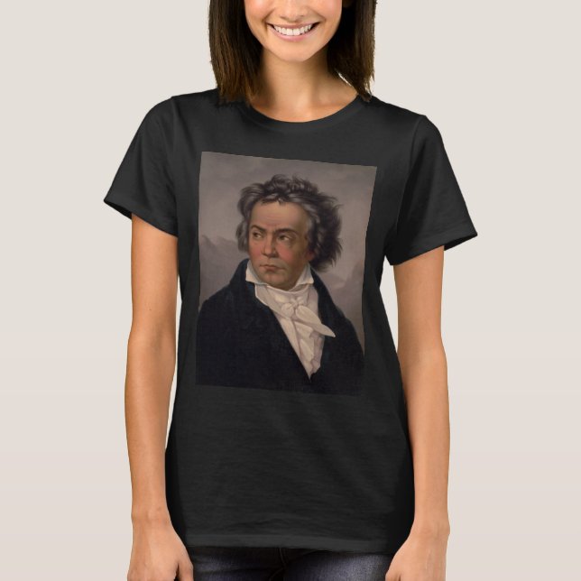 Camiseta Mestre Ludwig Beethoven Compositor de Música Sinfô (Frente)