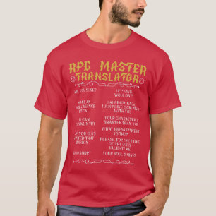 Camiseta Mestre Tradutor de RPG D20 Jogos de Mesa Divertido