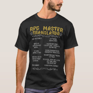 Camiseta Mestre Tradutor Rpg D20 Jogos de Mesa Engraçado Rp
