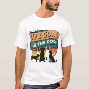 Camiseta Meta da Vida Acariciar Todos os Cachorros Cópia Có