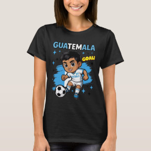 Camiseta Meta de criança da Guatemala Cartoon Bandeira guat