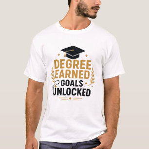Camiseta Meta de Diploma Conquistada Graduação