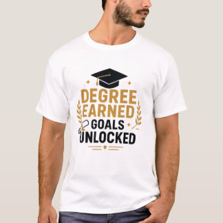 Camiseta Meta de Diploma Conquistada Graduação