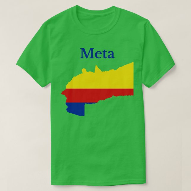 Camiseta Meta Department Map Colombia (Frente do Design)